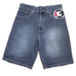 G-Unit Graphic Casual Solid Black Summer Denim Jean Shorts